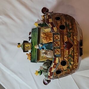 KURT S. ADLER Noah’s Ark Metal Night Light Home Table Top Bible Ship Boat Decor